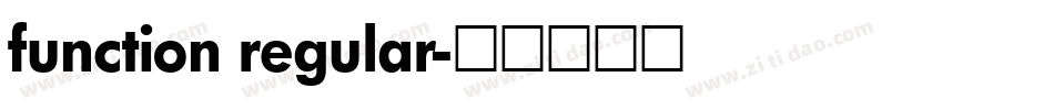 function regular字体转换
